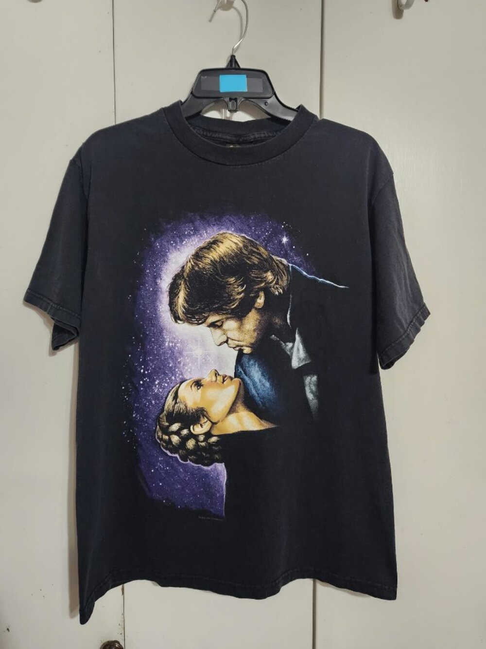 Vintage 1996 Star Wars Han Solo Princess Leia T Shirt L Changes Distressed 90s